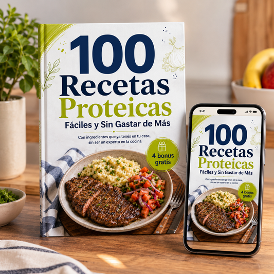 100 Recetas Proteicas Fáciles y Sin Gastar de Más + 4 Bonus
